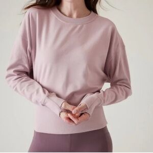 Athleta retro terry Crewneck cropped sweatshirt. Size XXS